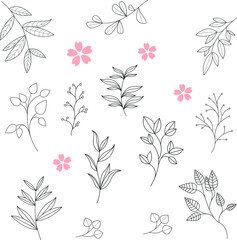 Sticker - Seamless childish pattern with cute animals in black and white style. Vector illustration. Beautiful animals. Creative scandinavian kids textures for fabric, wrapping, textile, wallpaper, clothes.