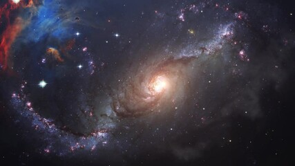Wall Mural - 4k Nebula and galaxies in space, the universe