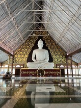 White Buddha Image At Wat Pa Huay Lad, Loei Province, Thailand