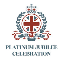 The Queens Platinum Jubilee Celebration 1952 - 2022 Vector Illustration
