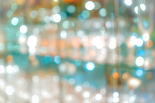 Luxury Bokeh Defocus To LED Light In Jewellery Shop In Department Store, For Background.