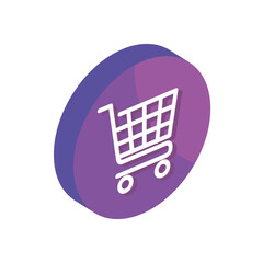 Canvas Print - shopping cart button