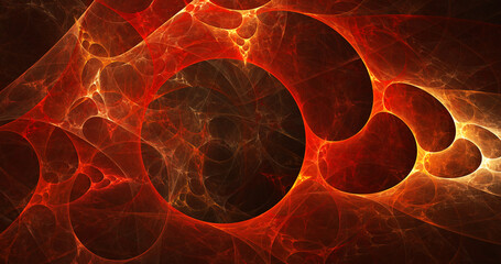 Wall Mural - abstract colorful red and yellow fire shapes. fantastic light effect. festive wallpaper. digital fra