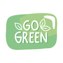 Canvas Print - go green lettering