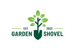 Garden Shovel Logo with Tree Concept