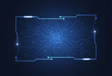Fototapeta Na ścianę - Cyber technology futuristic background design. Abstract digital circuit board. Vector illustration