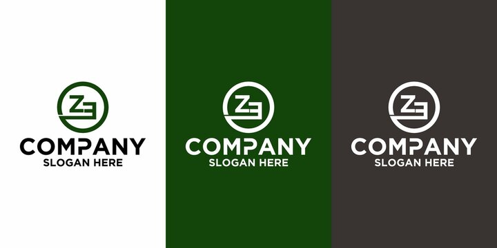 Initial letter Z E logo vector design template