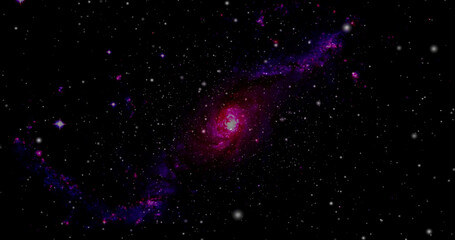 Wall Mural - space background with realistic nebula and shining stars. colorful cosmos with stardust and milky wa