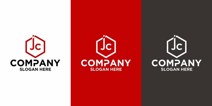 Initial letter J C logo vector design template