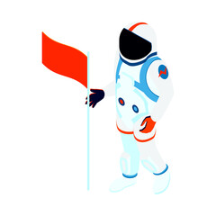 Sticker - Spaceman Isometric Icon