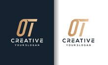 Monogram Letter Ot Logo Template