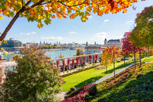 Castle Garden Bazaar (Varkert Bazar) At Royal Palace Of Buda And Danube River In Autumn, Budapest, Hungary