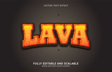 editable text effect, Hot Lava style