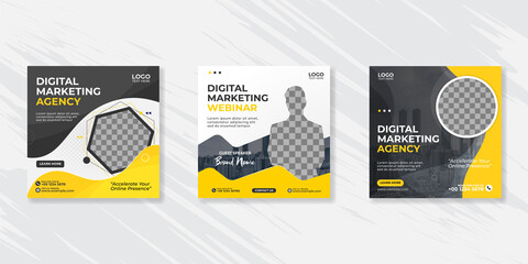 Digital business marketing social media post template.