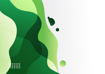 Aufkleber - Wavy transparant green colorful abstract cover design template
