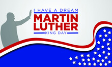 Martin Luther King Jr Vector Art On Abstract Background |  Martin Luther King Day MLK