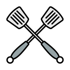 Wall Mural - Crossed Frying Spatula