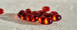 Panoramic header with krill oil pills, closeup