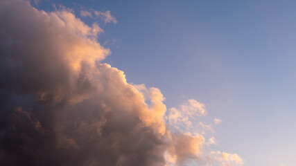 Wall Mural - Wonderful view of the sky and clouds with the twilight