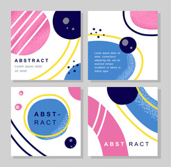 Wall Mural - Space abstract template. Vector illustration. Wrapping paper or fabric. Greeting cards, flyers, poster, newsletter, branding design, magazine covers. Modern abstract   templates with organic shapes. 