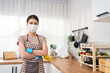 © Kawee - Portrait of Asian young cleaning service woman worker working in house.