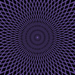 Circular Diamond Lattice  A circular lattice pattern in purple on a black background.