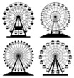 vector collection of park ferris wheels