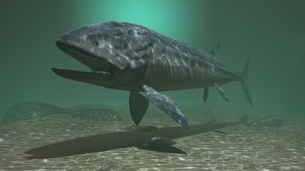 Wall Mural - 3D illustration of a Leedsichthys (Middle Jurassic)