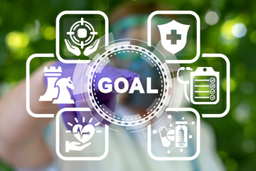 Medical goals concept. Medicine Pharmacy Goal Plan.