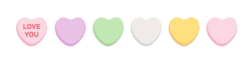 Sweet heart shape candy