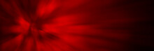 Blurred Dark Red Zoom Perspective Background Header. Motion Texture. Wide Screen Abstract Soft Explosion Effect Wallpaper. Panoramic Web Banner With Copy Space For Design