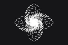 Abstract Spirograph Spiral Wavy Windmill. Vector Illustration.