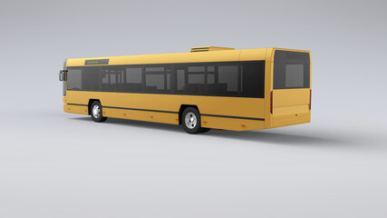 Sticker - 3d rendering mock up bus