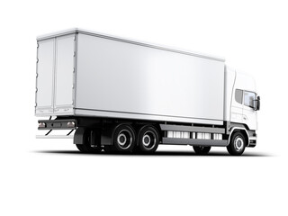 Canvas Print - 3d rendering mock up lorry