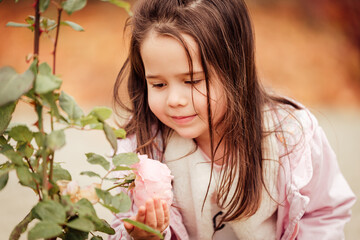 Wall Mural - A beautiful portrait of a little girl