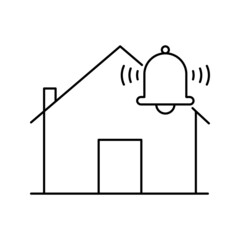 Poster - Modern home security alarm icon