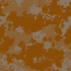 Full seamless camouflage texture skin pattern vector for military textile. Usable for Jacket Pants Shirt and Shorts. Orange army camo masking design for hunting fabric print and wallpaper. 