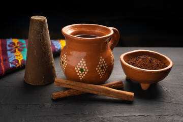 Wall Mural - Mexican pot coffee with cinnamon and piloncillo