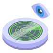 Performance management radar icon isometric vector. Business finance. Office report