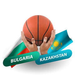 Basketball competition match, national teams bulgaria vs kazakhstan