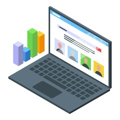 Poster - Seeking job icon isometric vector. Search work. Seek people