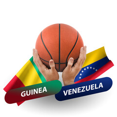 Basketball competition match, national teams guinea vs venezuela