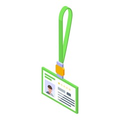 Poster - Job id card icon isometric vector. Seek work. Business contract