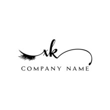 Initial XK Logo Handwriting Beauty Salon Fashion Modern Luxury Letter