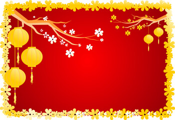 Wall Mural - chinese culture. chinese new year background illustration
