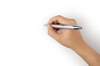 © runrun2 - Hand holding a pen isolated on white background with clipping path