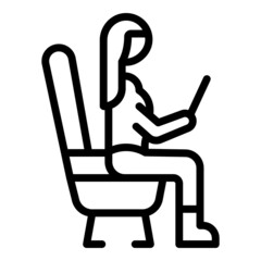 Poster - online technician icon outline vector. support man. medical help