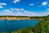 Fototapeta Storczyk - landscape with lake and blue sky