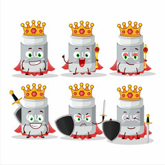 Wall Mural - A Charismatic King glue stick cartoon character wearing a gold crown