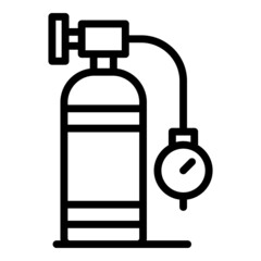 Oxygen balloon icon outline vector. Medical concentrator. Therapy equipment